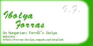 ibolya forras business card